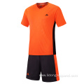 Wholesale custom round neck simple soccer jersey set